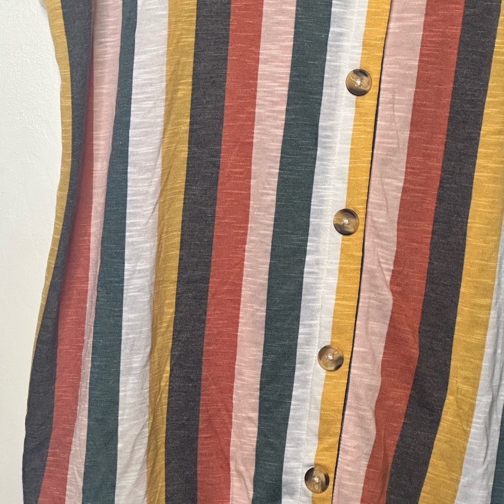 Torrid Multicolor Striped Button-Down Top - image 9